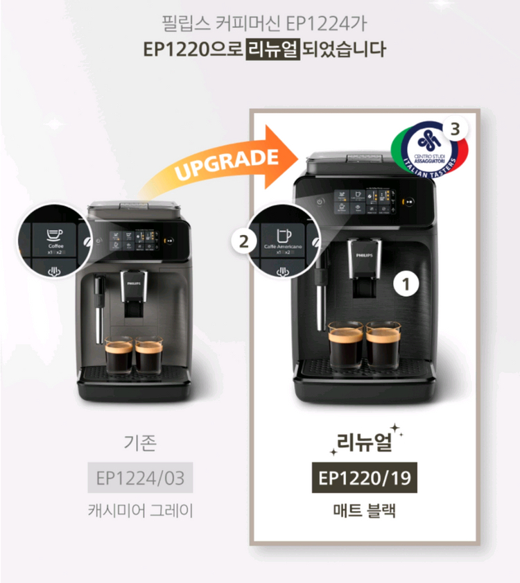 필립스 1200 커피머신 EP1220/19 이미지