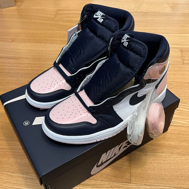 나이키 우먼스 조던1 하이 애트모스피어 240 버블검 핑크 새제품 Nike 스니커즈 운동화 신발 DD9335-641 이미지