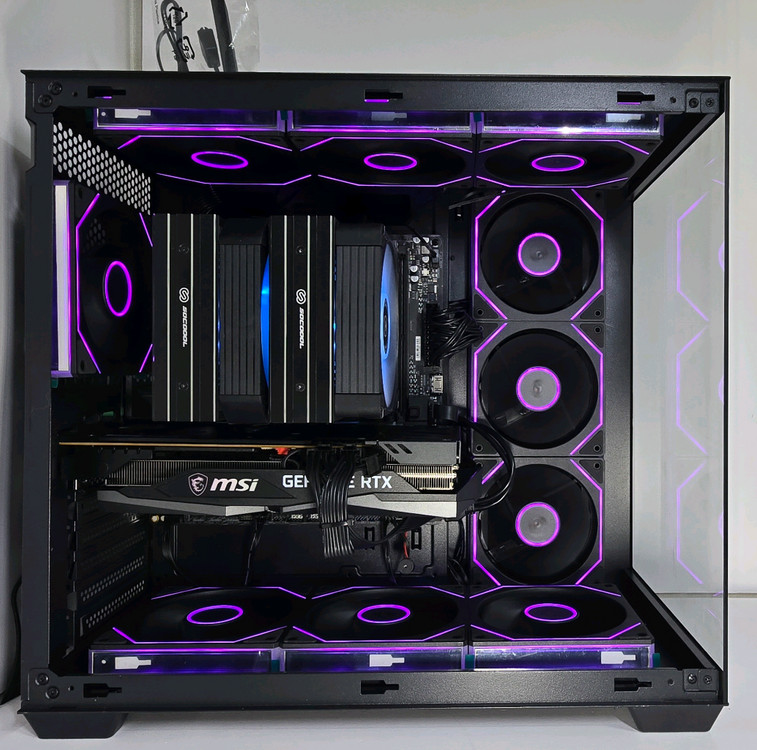 (새제품 블랙)9800X3D, RTX5070Tl, B850M WIFI,1000W, 공랭최강, 방송게이밍컴퓨터본체 이미지