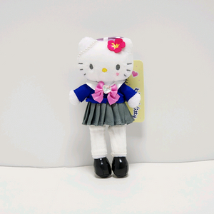 일본정품)산리오 롱다리 키티_코갸루 교복_새상품 마스코트_인형 키링 누이_고고걸 고고갸루 스타일업 치마 굿즈 이미지
