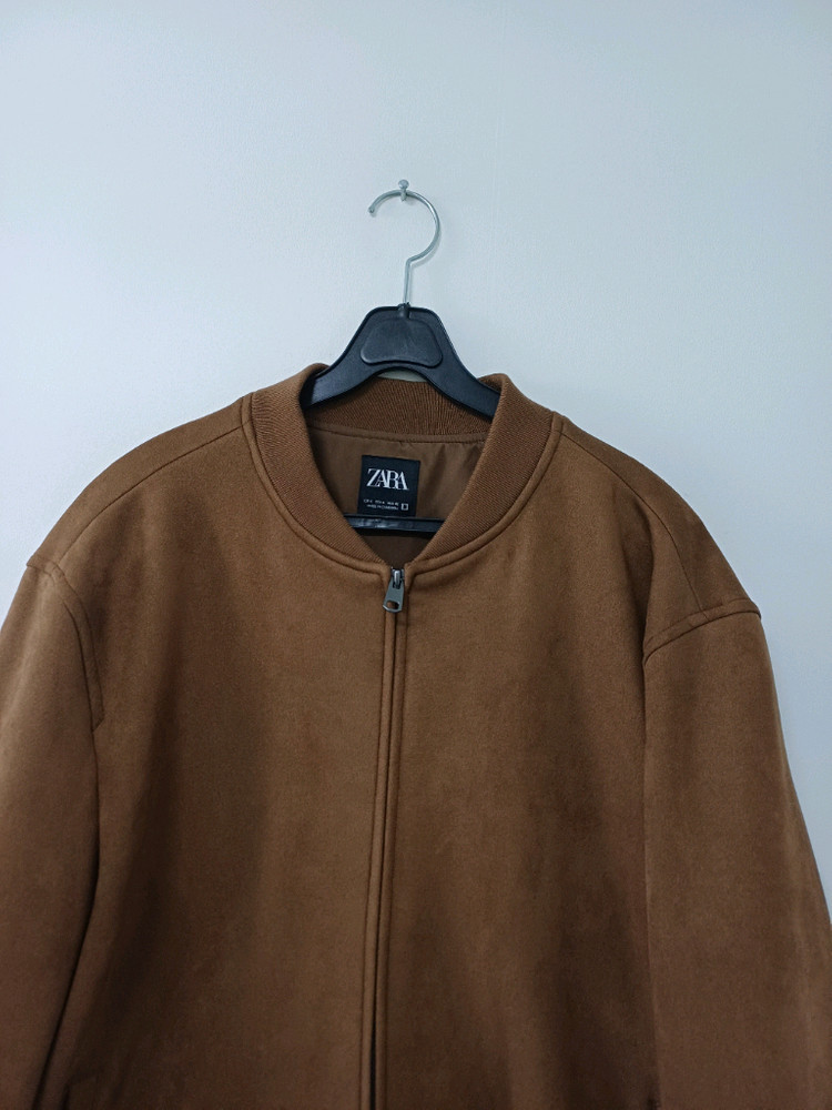 남성 자라 간절기 스웨이드 자켓 (새상품.스판105) 이미지