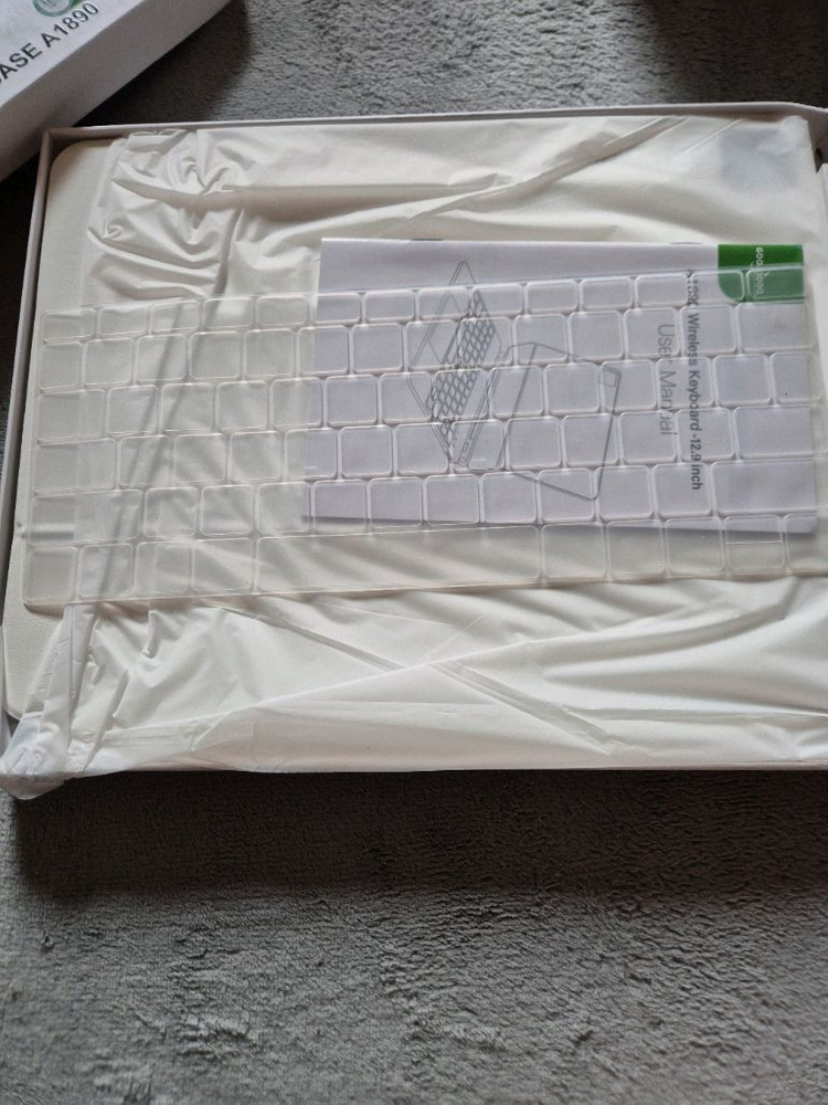 구조독 아이패드 12.9 키보드 케이스 A1890 화이트 새상품 한영 키 이미지