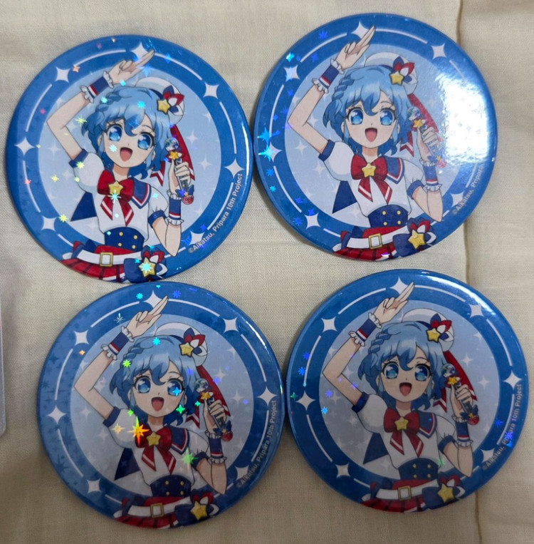 아이엠스타 프리파라 스타파라 브이스퀘어팝업 캔뱃지 판매 이미지