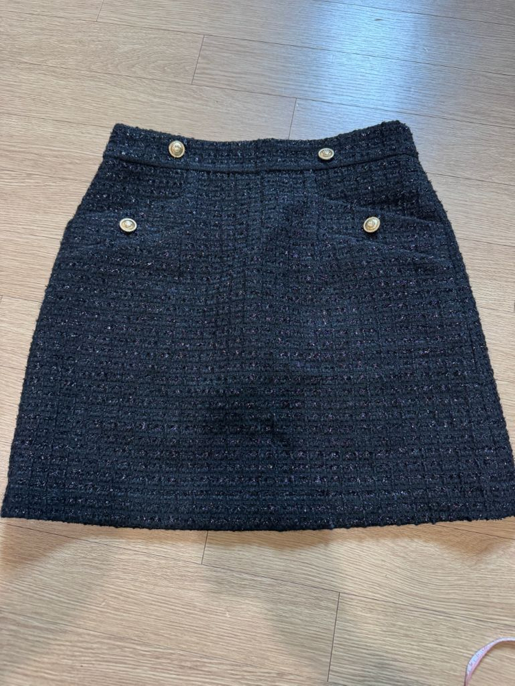 maje 마쥬 펄 트위드 버튼 스커트 이미지