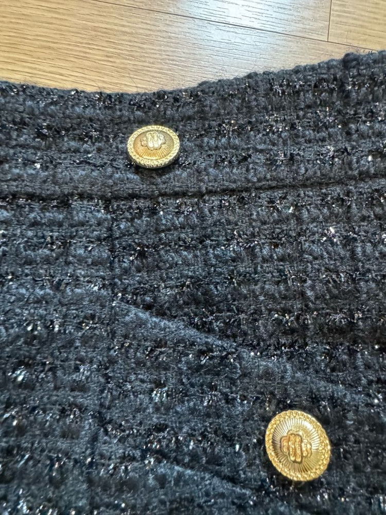 maje 마쥬 펄 트위드 버튼 스커트 이미지