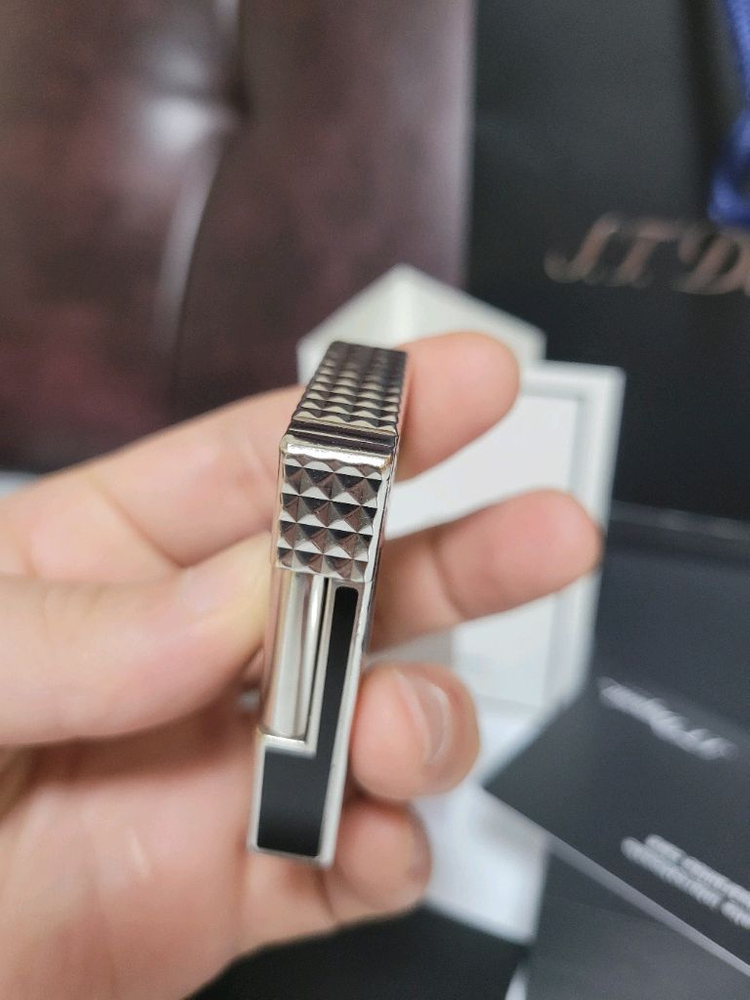 [풀세트] 듀퐁라이터 라인2 ca18067 개츠비 블랙 래커 팔라듐 백금 듀퐁 라이타 이미지