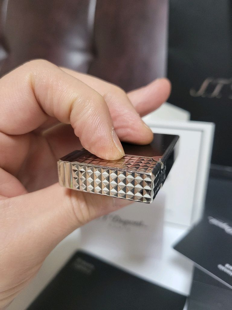 [풀세트] 듀퐁라이터 라인2 ca18067 개츠비 블랙 래커 팔라듐 백금 듀퐁 라이타 이미지