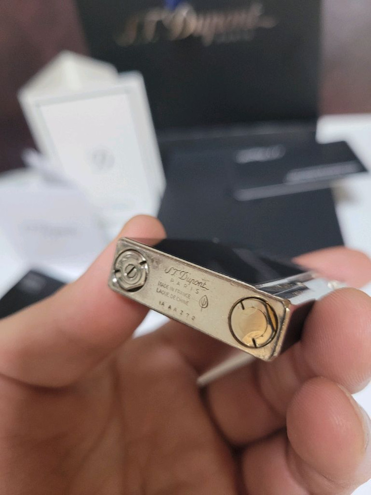 [풀세트] 듀퐁라이터 라인2 ca18067 개츠비 블랙 래커 팔라듐 백금 듀퐁 라이타 이미지