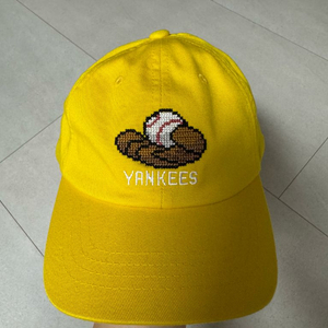 [새상품]MLB 키즈 옐로우 캡모자(5-7Y) 이미지