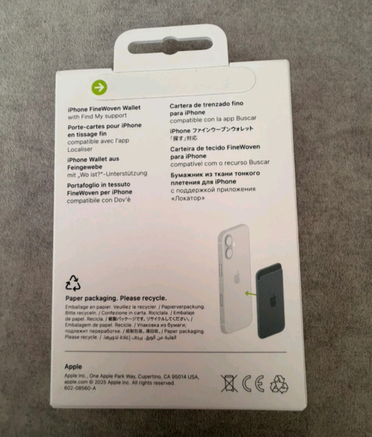 미개봉)Apple 정품 아이폰 맥세이프형 파인우븐 카드지갑 폭스 오렌지 팝니다. 이미지