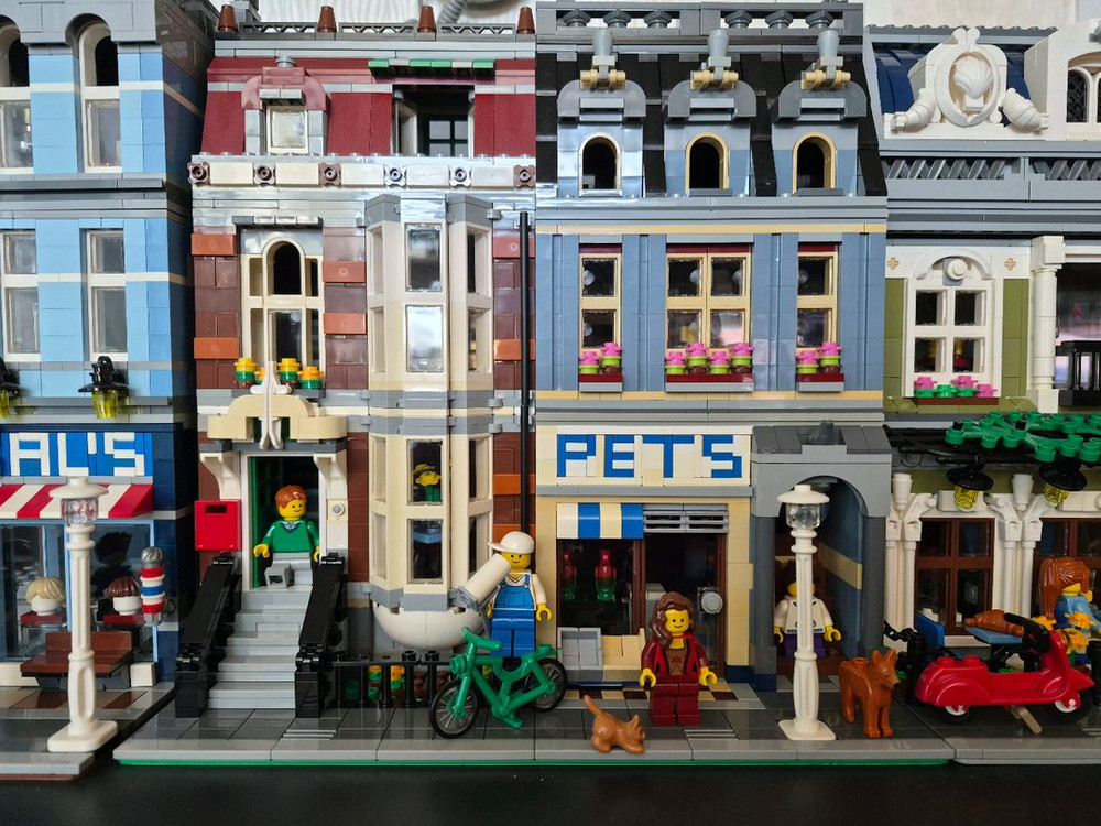 레고 모듈러 10246,10218,10243 탐정사무소,펫샵,파리레스토랑 + 장식장 이미지