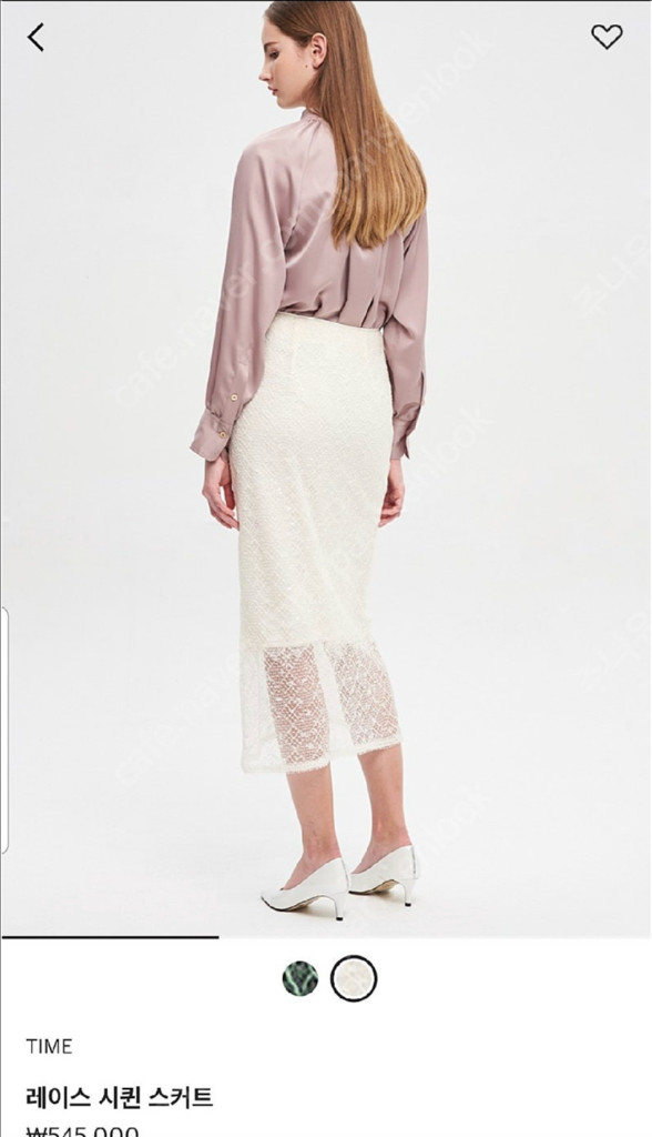 타임 아이보리 레이스 시퀸 스커트 이미지