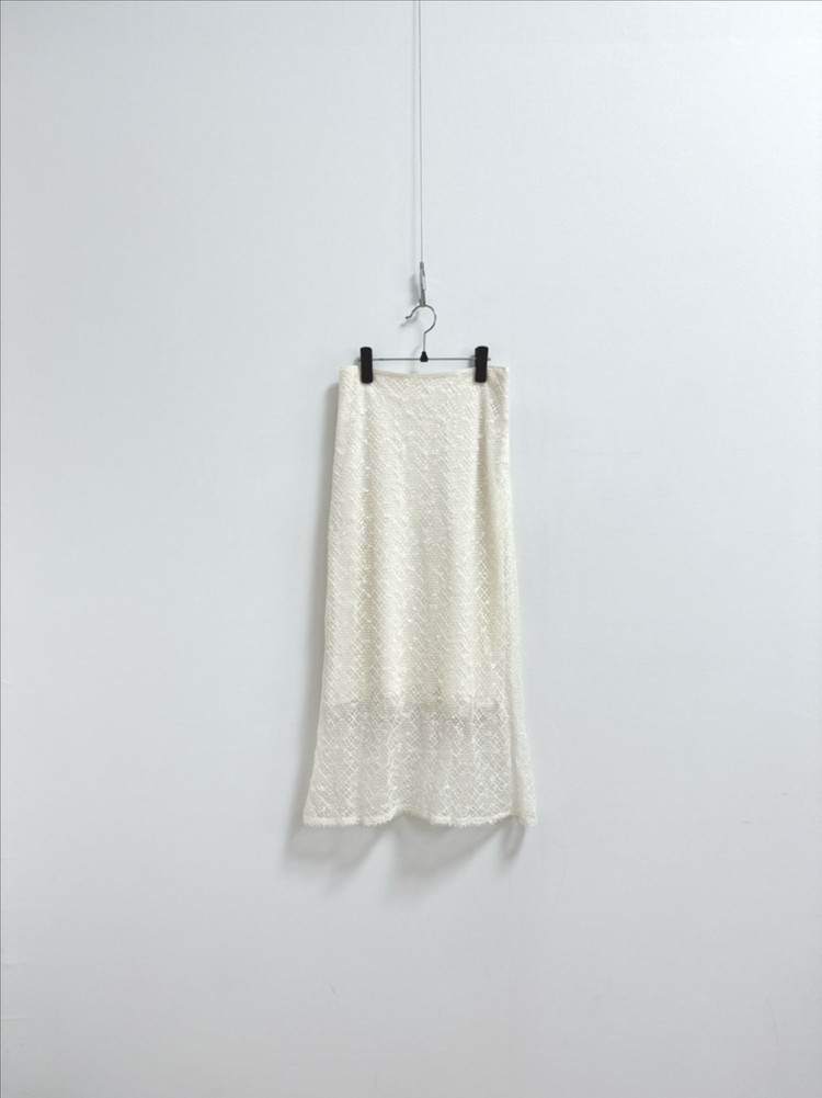 타임 아이보리 레이스 시퀸 스커트 이미지