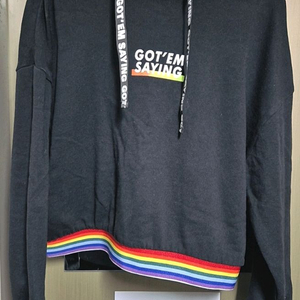 더데이걸즈 블랙 레인보우 후드티 160 이미지