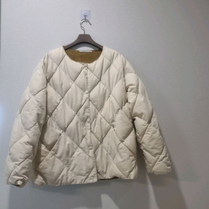 러브앤쇼 아이보리 다이아 퀼팅 패딩 자켓55-77 이미지