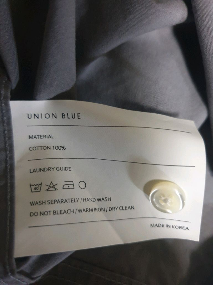 유니온블루 런드리 페이퍼 긴팔셔츠 차콜 (XXL) 이미지