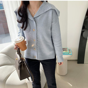 르꼬르망 세일러카라 니트가디건 프리사이즈 이미지