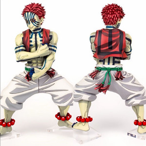 [마지막 작품] 일점물 도색 원오프 리페인팅 귀멸의칼날피규어 아카자 귀칼피규어 레진 룩업 만화도색 리페인트 애니도색 이미지