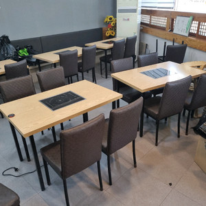 중규 .인덕션테이블의자세트.4인용 식당테이블세트 이미지