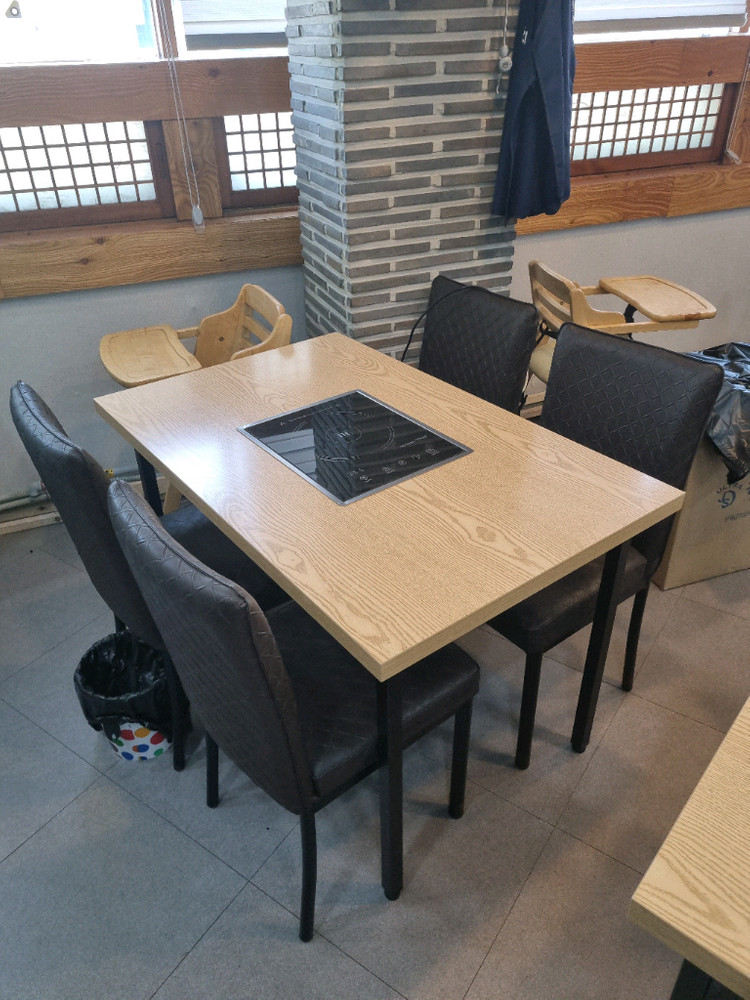 중규 .인덕션테이블의자세트.4인용 식당테이블세트 이미지