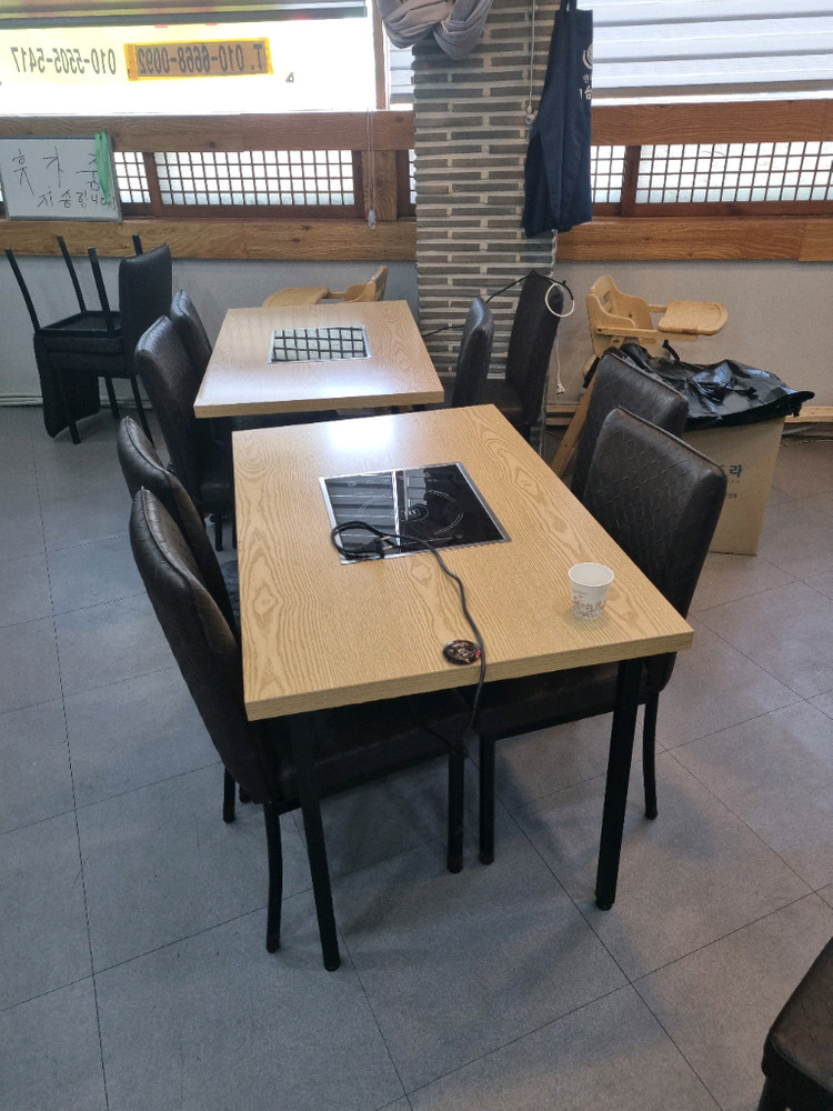 중규 .인덕션테이블의자세트.4인용 식당테이블세트 이미지