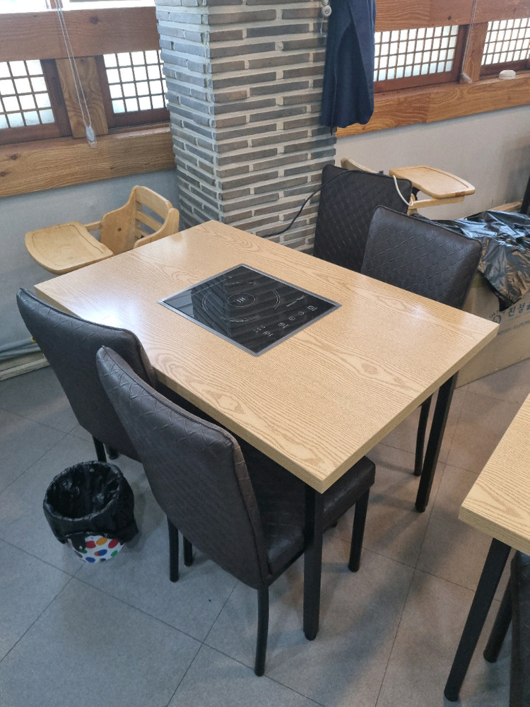 중규 .인덕션테이블의자세트.4인용 식당테이블세트 이미지