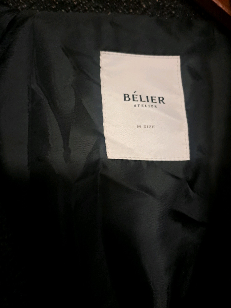 벨리에 맥시 멜톤 울 발마칸 블랙브라운 m사이즈 1회 시착 이미지