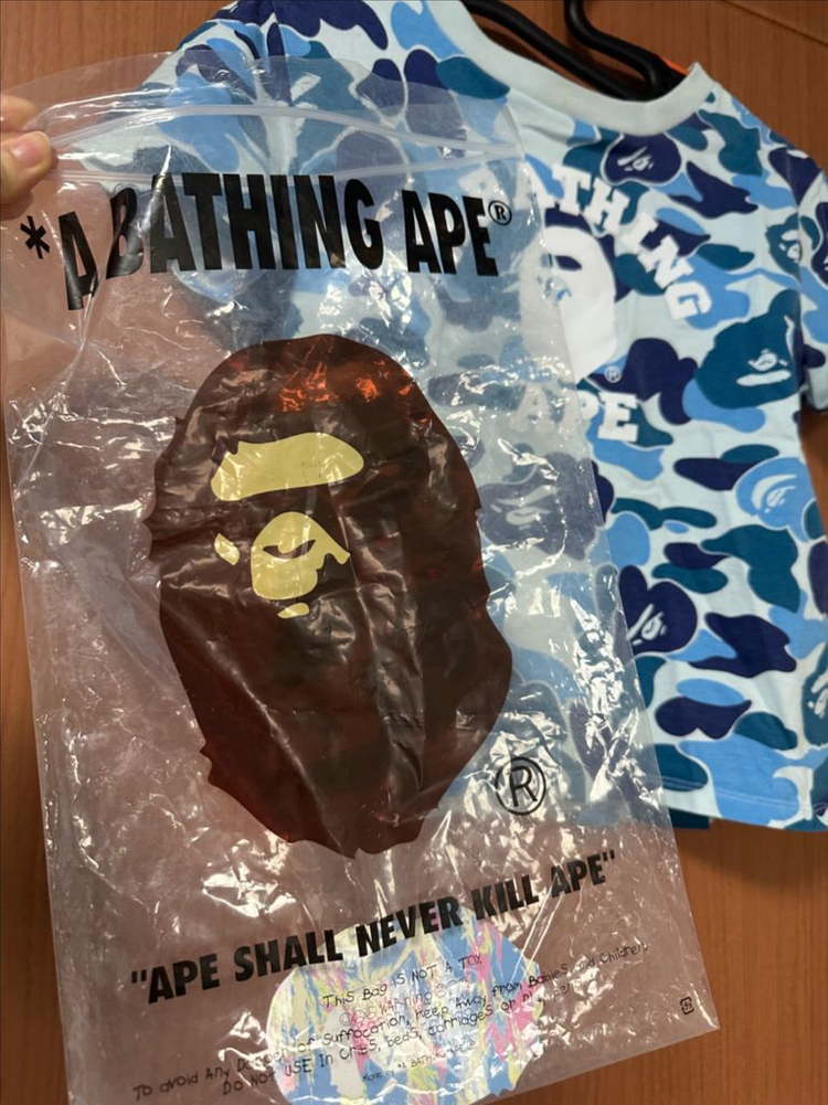 베이프 ABC우먼 블루카모 반팔 티셔츠 이미지