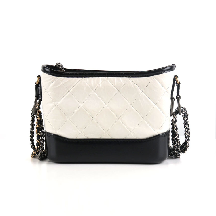 [중고명품다올] 샤넬 가브리엘 호보백 스몰 화이트 블랙 숄더백 25번대 A91810 이미지