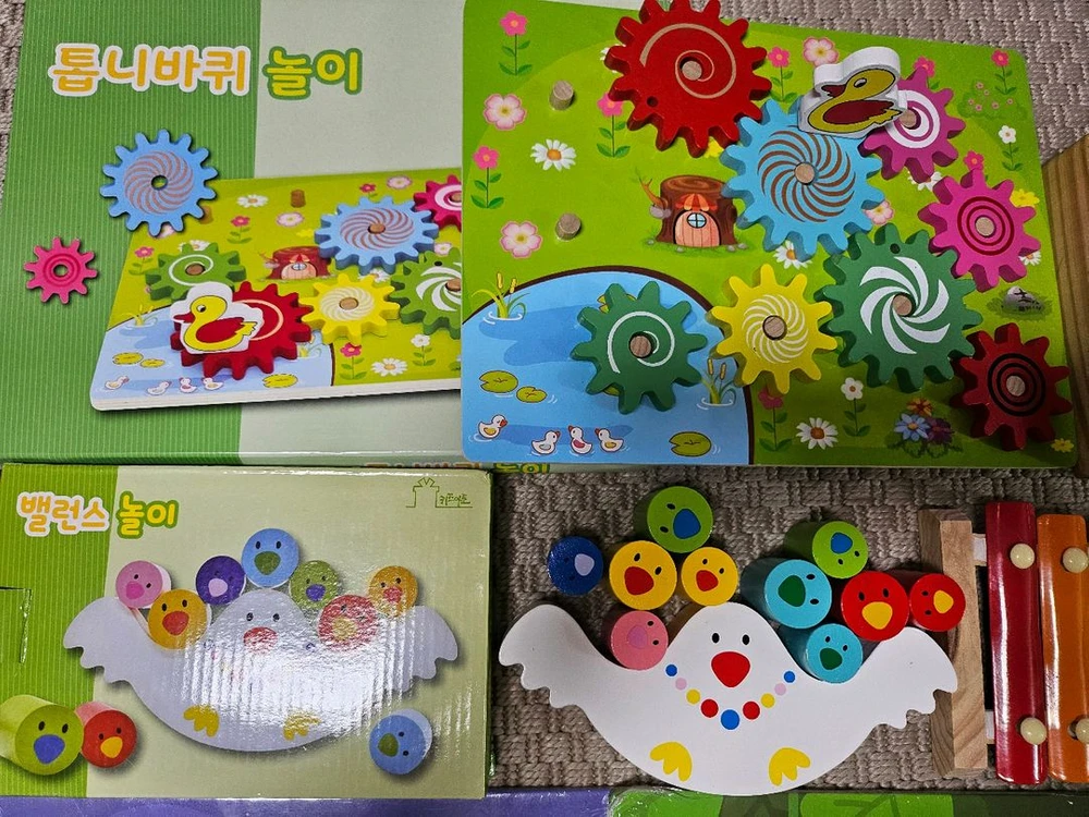 [일괄 택포]밀크티아이 알파벳 퍼즐 새 상품 + 단어 낱말장+ 원목교구와 퍼즐 이미지