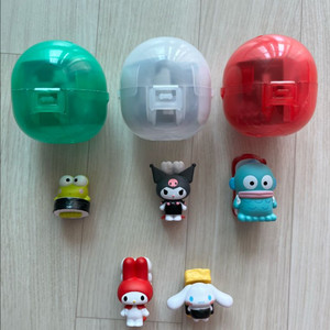 (5종 일괄)산리오 캡슐토이 초밥 스시 피규어 가챠 한교동 쿠로미 마멜 시나모롤 케로피 이미지