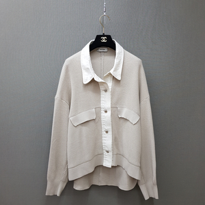 한섬 시스템 2021 울 블렌드 카라 니트 가디건 F사이즈 이미지