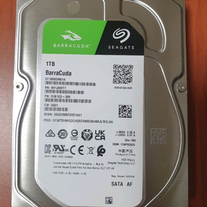 Seagate Barracuda HDD 3.5인치 1TB 개봉후 미사용 제품입니다. 이미지