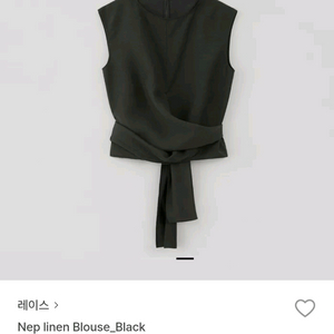 (새상품) rrace 레이스 Nep linen Blouse 블라우스(Black) 이미지