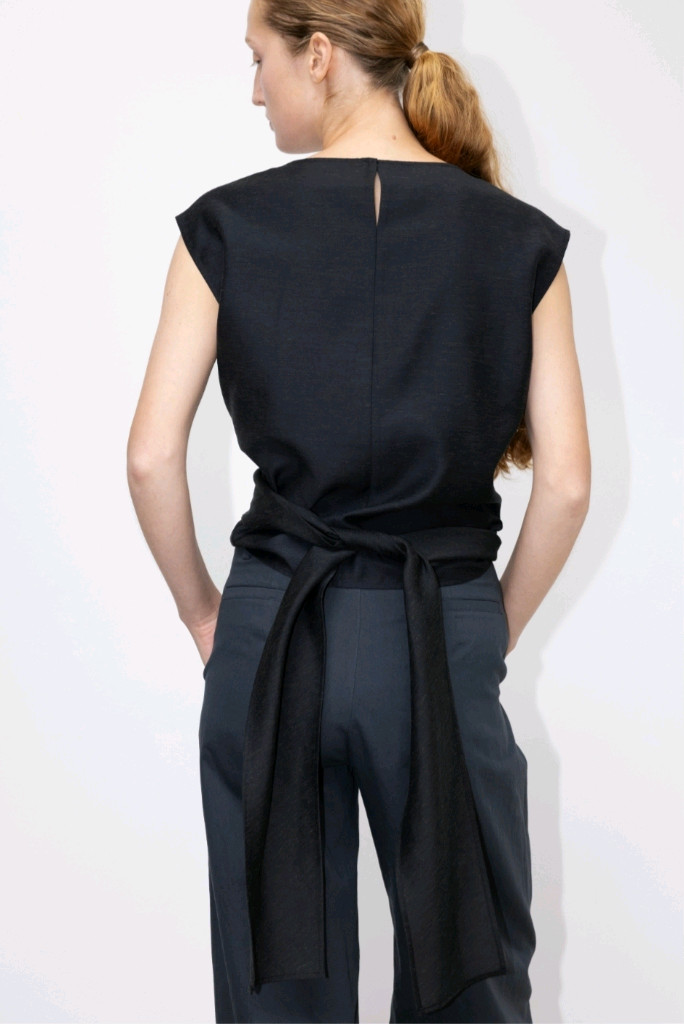 (새상품) rrace 레이스 Nep linen Blouse 블라우스(Black) 이미지