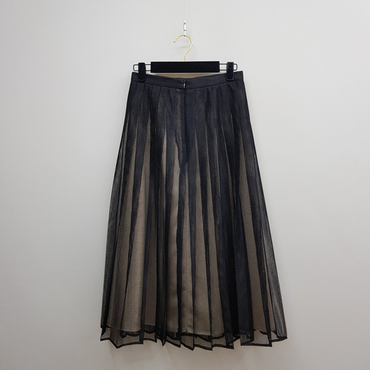 ORR 오르 2021 메쉬 레이어드 플리츠 롱 스커트 S사이즈 이미지