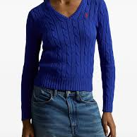 폴로 랄프로렌 케이블 니트 브이넥 스웨터 S사이즈 이미지