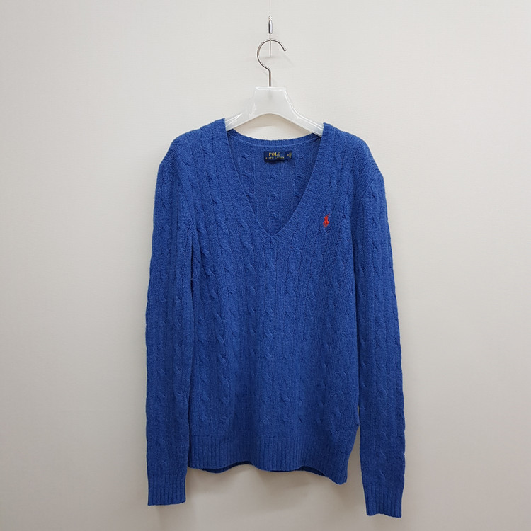 폴로 랄프로렌 울 캐시미어 브이넥 니트 M사이즈 이미지