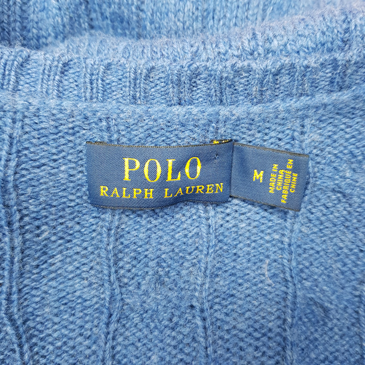 폴로 랄프로렌 울 캐시미어 브이넥 니트 M사이즈 이미지