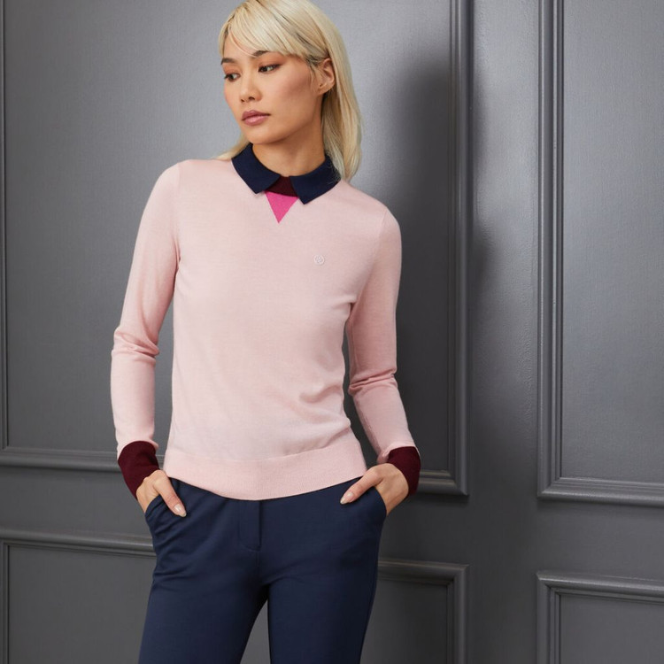 (새상품) 지포어 핑크 메리노울 니트 스웨터 m사이즈 이미지