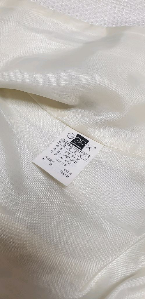 GGPX 여성 트위드 자켓 S 아이보리 이미지