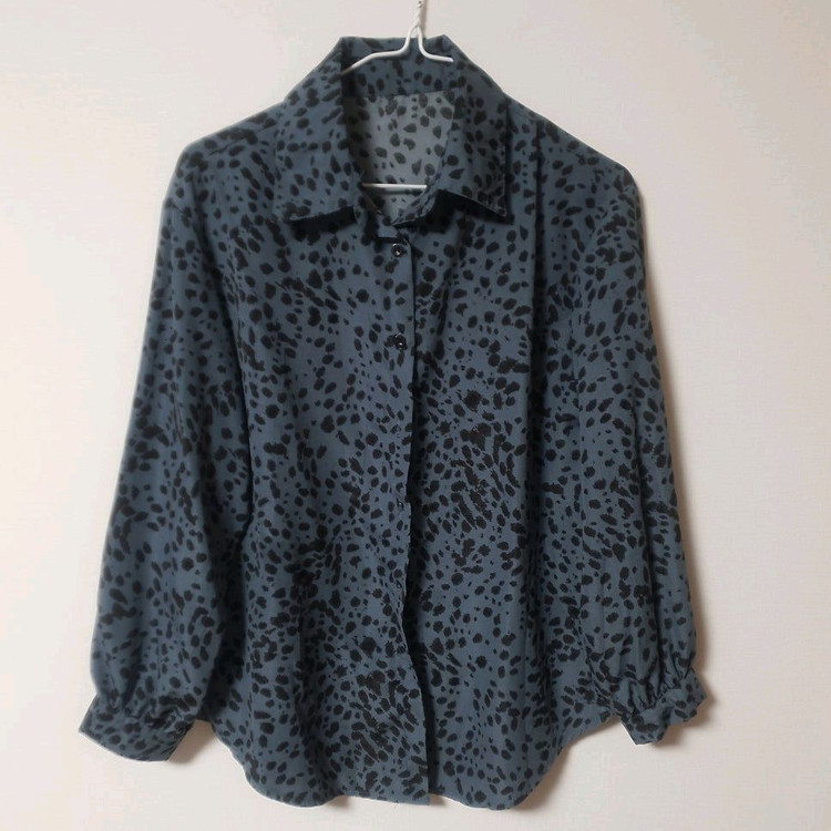 새상품) 무늬 셔츠 카라 블라우스 / 리리앤코 육육걸즈 핫핑 트렌디어패럴 데일리쥬 블랙업 어텀 매니크 프롬비기닝 이미지