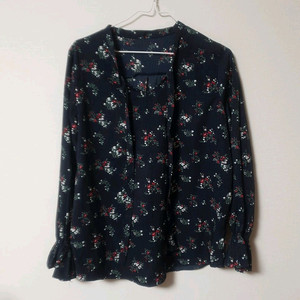 새상품) 플라워 리본 타이 프릴 블라우스 / 육육걸즈 핫핑 리리앤코 공구우먼 아뜨랑스 체리코코 쇼퍼랜드 밀크코코아 이미지