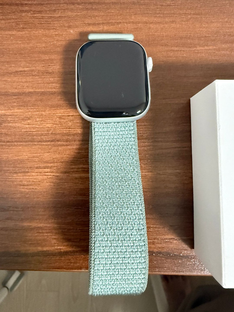 애플워치 42mm GPS 실버 + 나일론 밴드 이미지