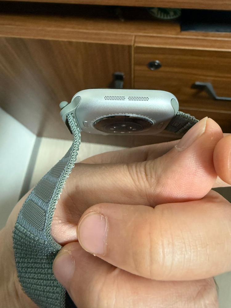 애플워치 42mm GPS 실버 + 나일론 밴드 이미지