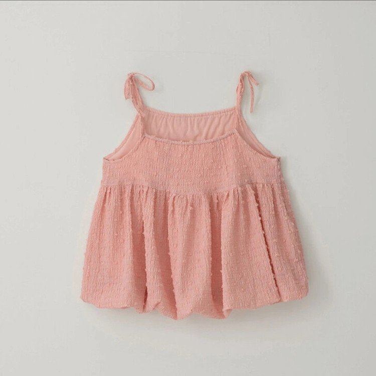 아이링마켓 제작 볼륨 나시 블라우스 핑크 이미지