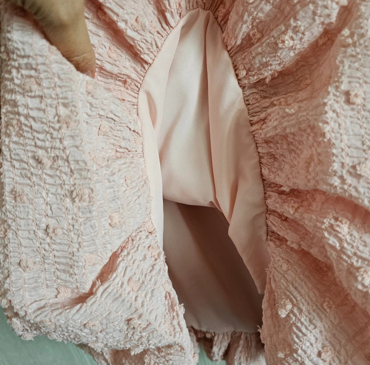 아이링마켓 제작 볼륨 나시 블라우스 핑크 이미지