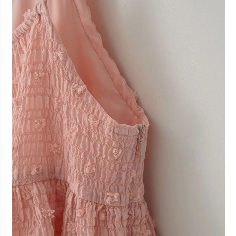 아이링마켓 제작 볼륨 나시 블라우스 핑크 이미지