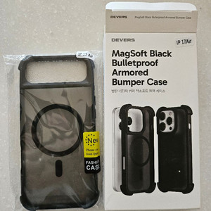 방탄기갑차 범퍼 맥세이프 아이폰17에어 블랙 케이스 이미지