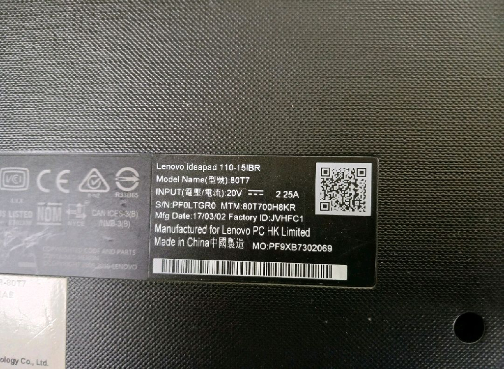 레노버 노트북 아이디어패드110-15IBR 팝니다 이미지